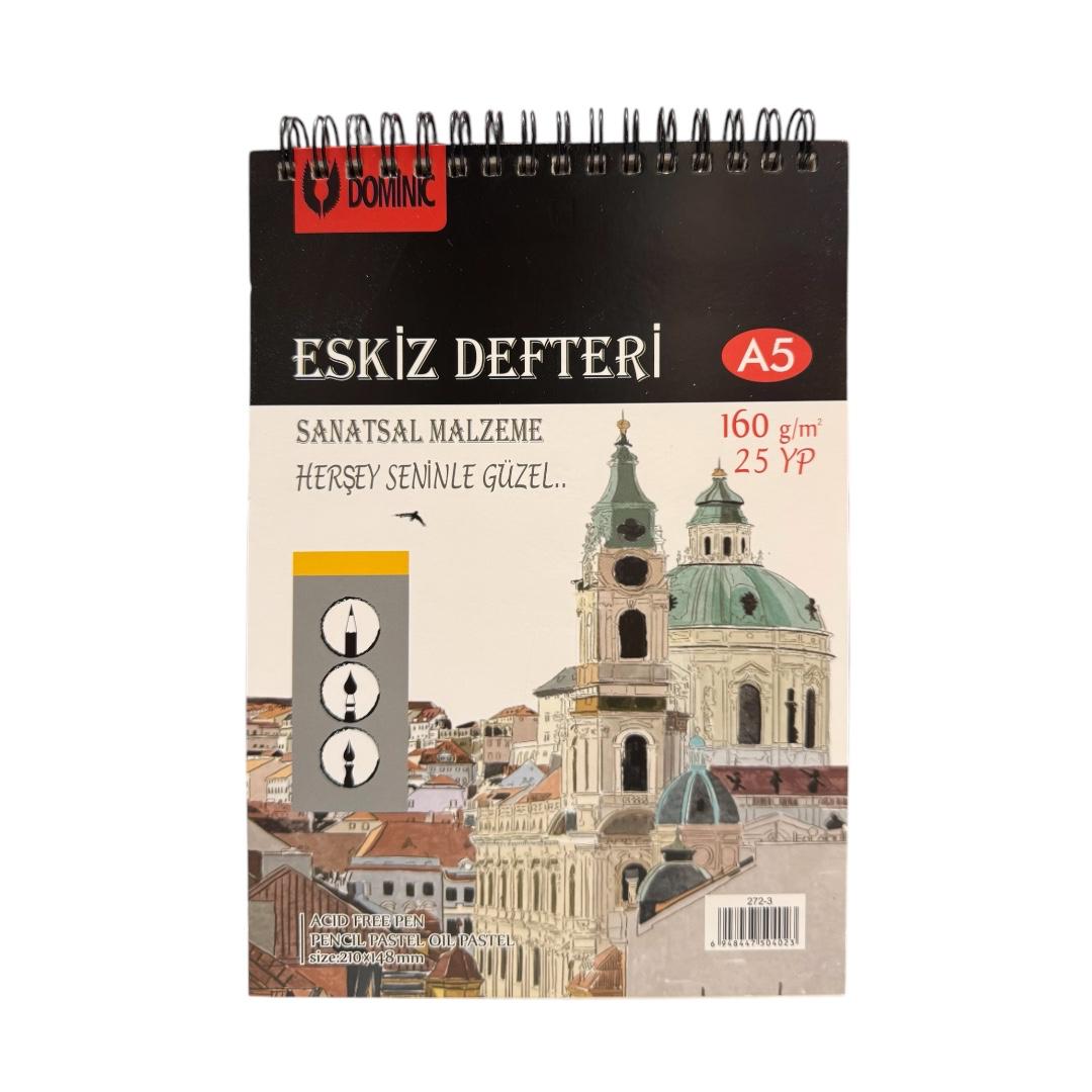 A-5 ESKİZ DEFTERİ 160 GRAM 25 YAPRAK